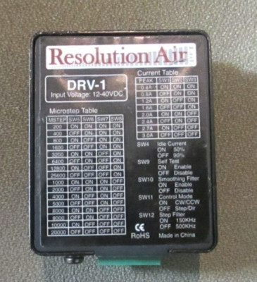 RESOLUTION AIR LTD DRV-1 PINCH VALVE STEP MOTOR DRIVE