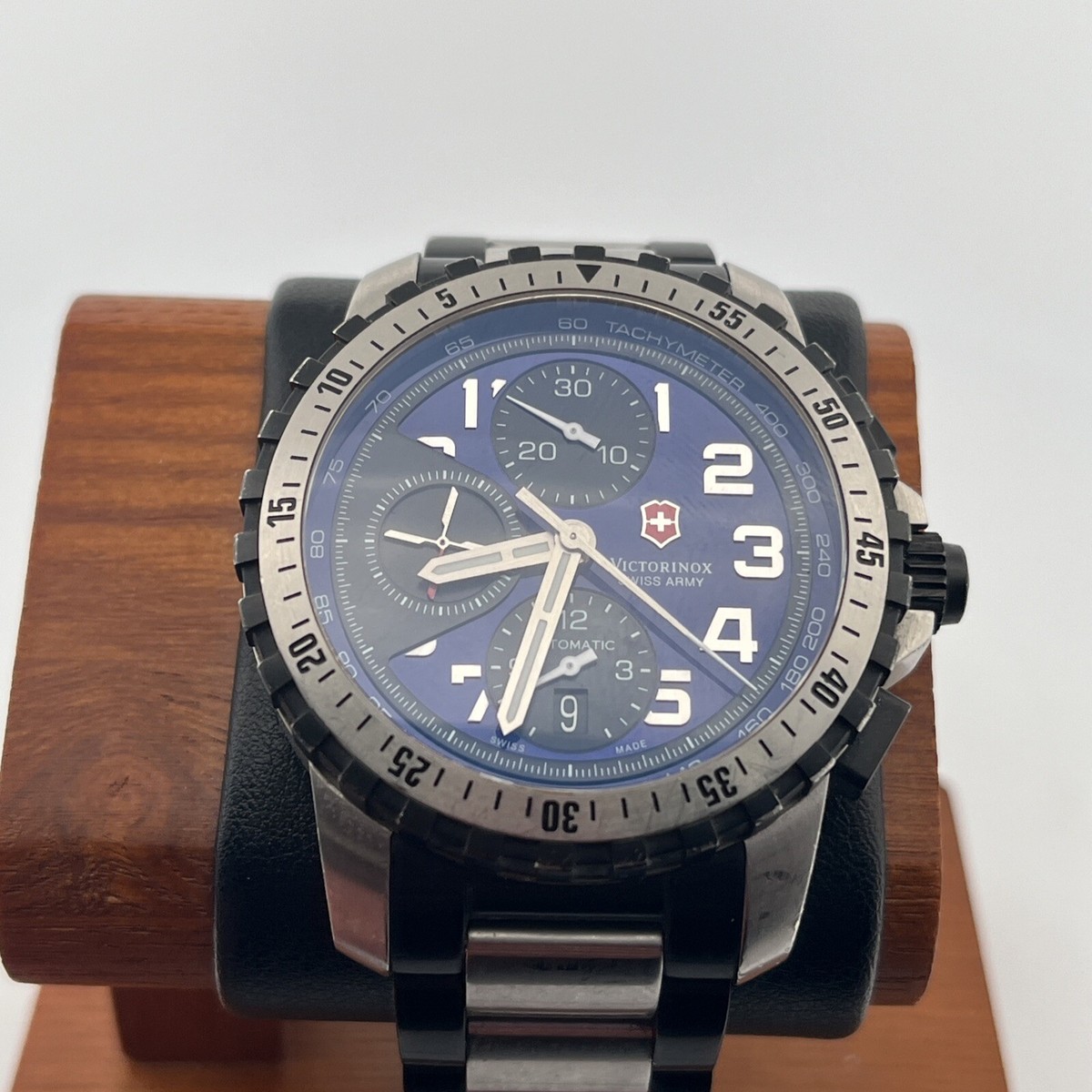 Victorinox Alpnach Auto Chrono Black PVD Automatic Watch SS 41mm