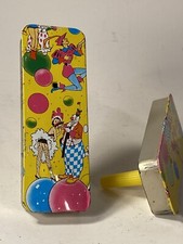 Party Pair Of Noise Maker Happy New Years Mardi Gras Adult Tin Litho Vintage