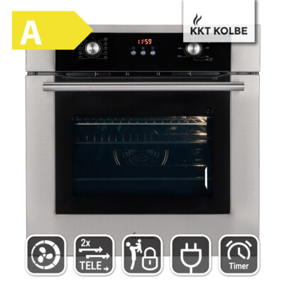 KB ELEMENTS Herdset 60cm Backofen & 77cm Kochfeld - Mit Air Fry Funktion & AQUA CLEAN
