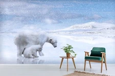 3D Polar Bear Animal ZHUA1478 Wallpaper Wall Murals Removable Self-adhesive Ann
