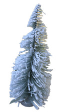 15" Mini Christmas Snowed Green Tree Pine Tree Mantel Tabletop Decor Ornament