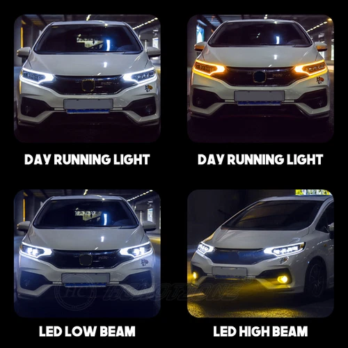 HC LED Headlights For Honda FIT/JAZZ 2013-2020 Sequential with Animation DRL - Picture 7 of 18