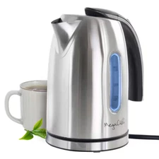 MegaChef 40oz. Stainless Steel Electric Tea Kettle Drip-free spout Coffee Maker