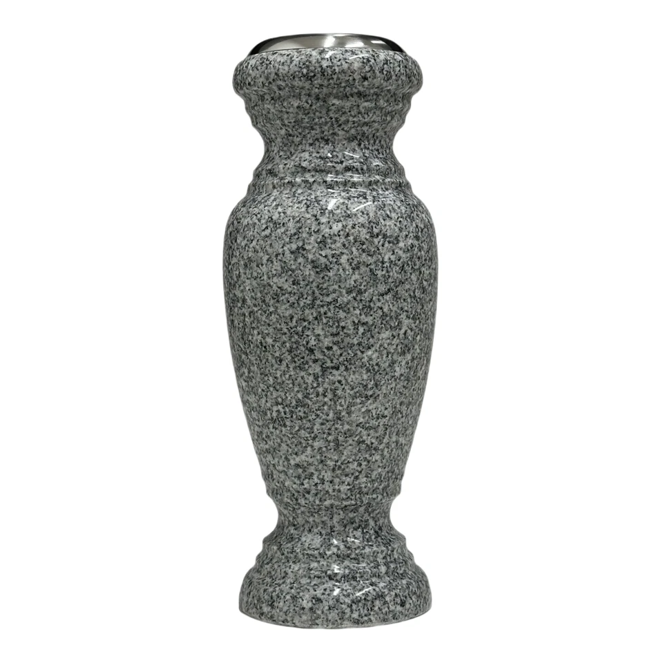 Florero Memorial Cemetery - Jarrón de granito real con interior de acero inoxidable Foto 4 de 4