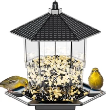 Metal Bird Feeder for outside Hanging,Wild Bird Feeders for Cardinal,18Cm Large