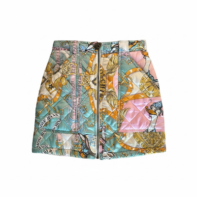 Moschino Jeans Vintage 90s Hip Hop Duck Quilted Jacket & Skirt Set