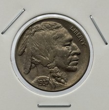 1937 S Buffalo Nickel Lower Mintage US 5 Cent Coin Full Horn