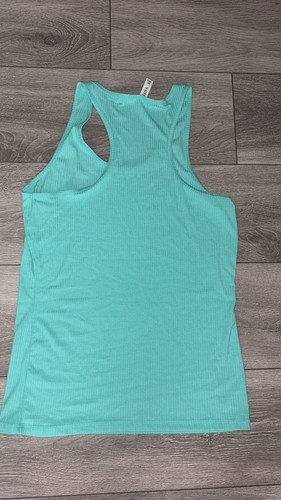 Zenana Größe XL Damen Tanktop Neckholder hinten gerippt grün türkis bequem gebraucht, in einwandfreiem Zustand Lagenlook - Bild 2 von 6