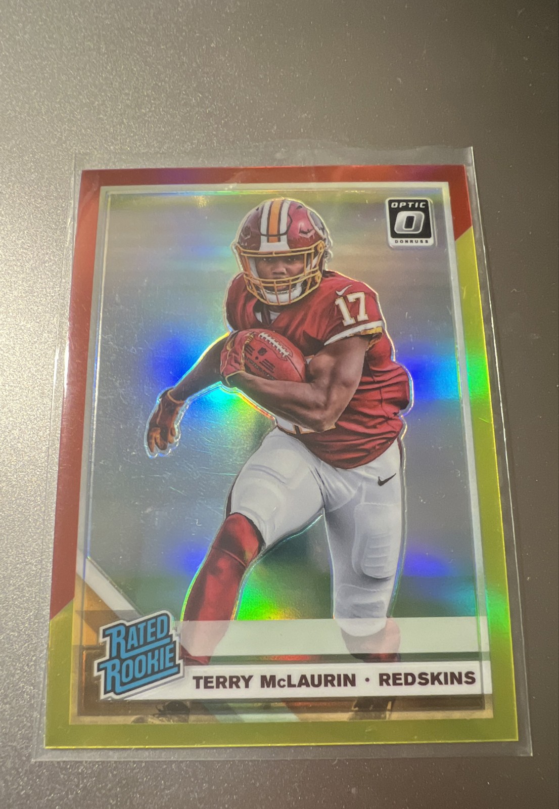 2019 Panini Optic - Rated Rookie Terry McLaurin #179 Red and Yellow Prizm (RC)