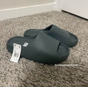 adidas gazelle silver green womens Yeezy Slide 'Slate Marina' (ID2349)
