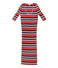bar III Womens Metallic Striped Sweater Dress