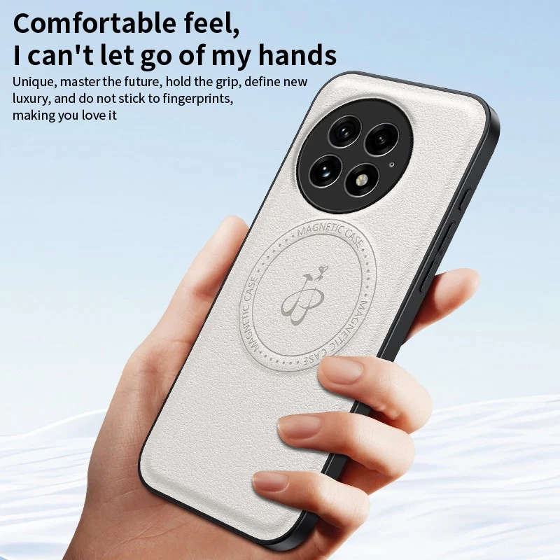 For OnePlus 13, Luxury Shockproof Phone Case Leather Wireless Charge Soft Cover - Image 4 of 4