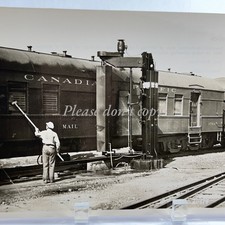 Canadian Pacific Mail Car 1949 Being Washed Vintage Photo B & W Whiting Corp