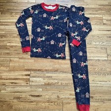 Hanna Andersson Karate Gingerbread Christmas Long John Pajamas Size 14