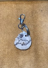 Hand Made Whitetail Deer Antler Keychain, Engraved, Bow Hunting