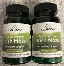120 Caps Swanson Full Spectrum Irish Moss 400 mg Carrageen Sea moss Red Seaweed