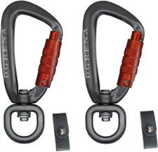 Carabiner, Keychain, Spring Buckle，Made of high Hardness Aluminum Gray/Orange 