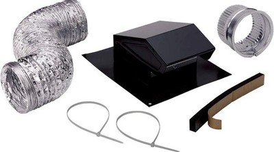 Broan RVK1A Roof Vent Kit, 8-Foot of 4-Inch Flexible Aluminum Duct