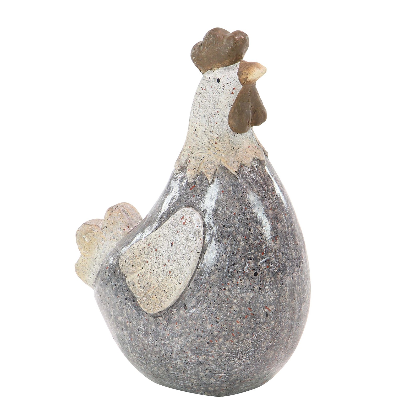Polystone Rooster Garden Sculpture for Indoor and Outdoor Decor