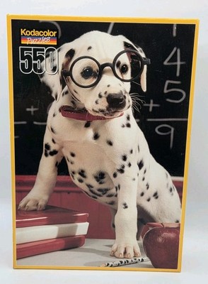 New & Sealed Kodacolor Casse-tête Professor Dalmation 550 Puzzle Rose Art 2000