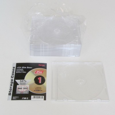 10x HAMA CD Slim Box transparent NEU - Hüllen Jewelcase Leerhülle CD DVD schmal