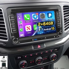 Für VW Sharan 7N Seat Alhambra II 2010-2022 Carplay Android15 WIFI Autoradio KAM