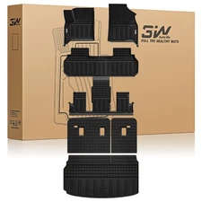 3W Floor Mats & Cargo Liner for Chevrolet Traverse & 2024-2026 GMC Acadia 7 Seat
