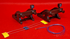 Prellbock Prellböcke 2x H0 mit Sperrzeichen braun + SMD Beleuchtung + Widerstand