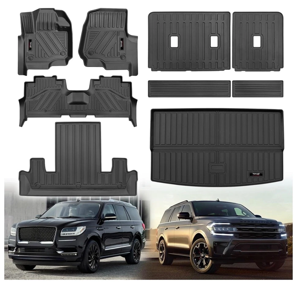 Nuevo juego de alfombrillas Ford Expedition Max/Lincoln Navigator 2018-2025 para 7 plazas Foto 2 de 4