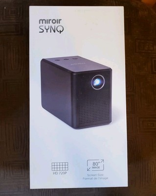 Miroir Surge Series SYNQ 720p DLP Mini Projector, Black NEW OPEN Box