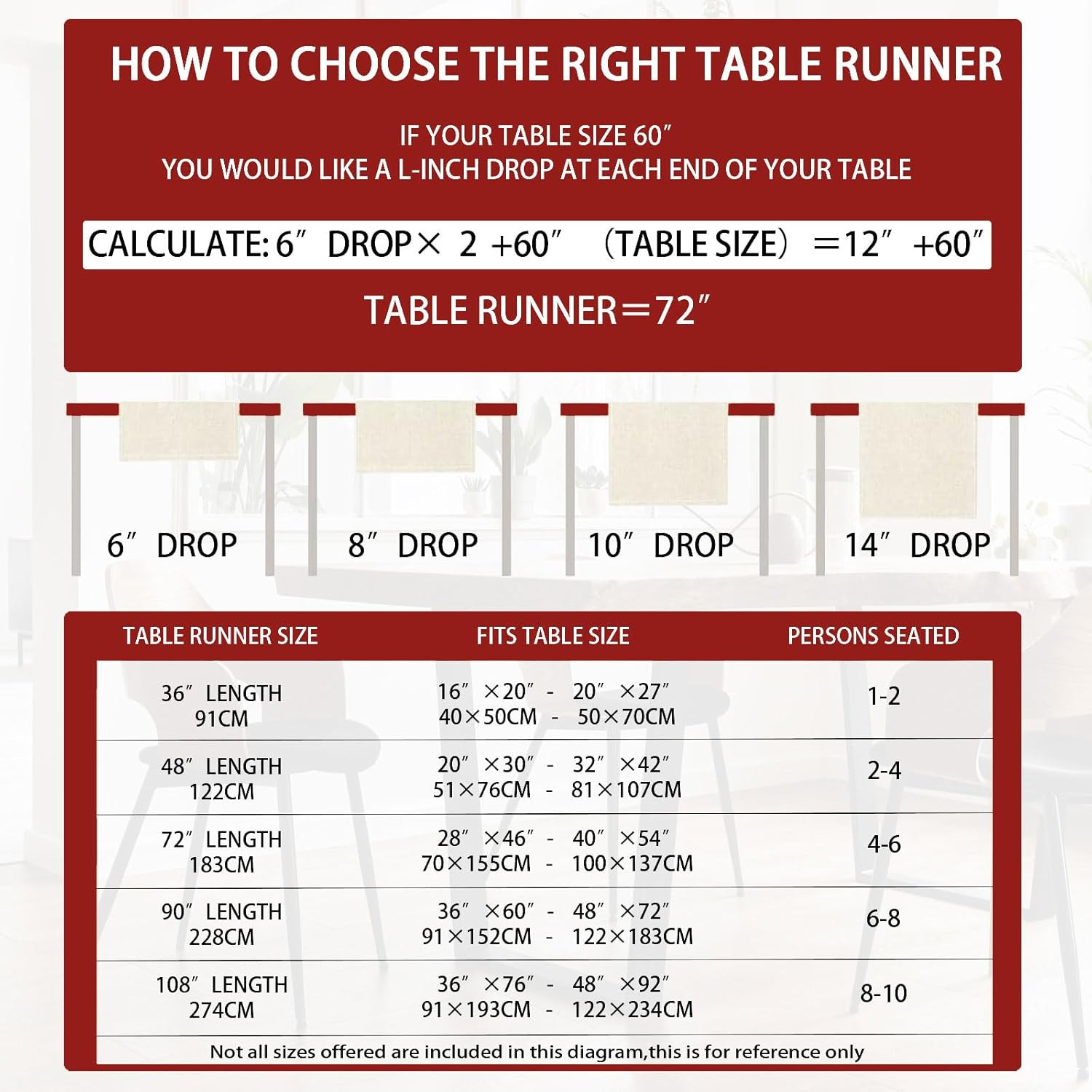 Cardinal Birds Winter Pine Tree Christmas Xmas Table Runner Table Decoration for