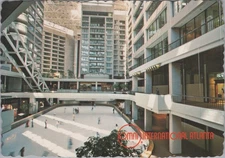 Omni International Atlanta GA Ice Skating Arena Rink Hotel Complex postcard AP9