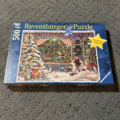 Ravensburger 165346 The Christmas Shop 500 Pc Jigsaw Puzzle *NEW SEALED*