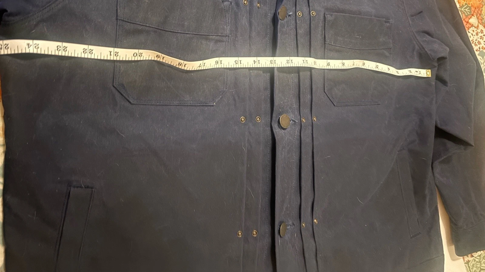 Freenote RJ-1 Cloth Riders Jacket Waxed Canvas 2XL Navy Blue - product detail image 9