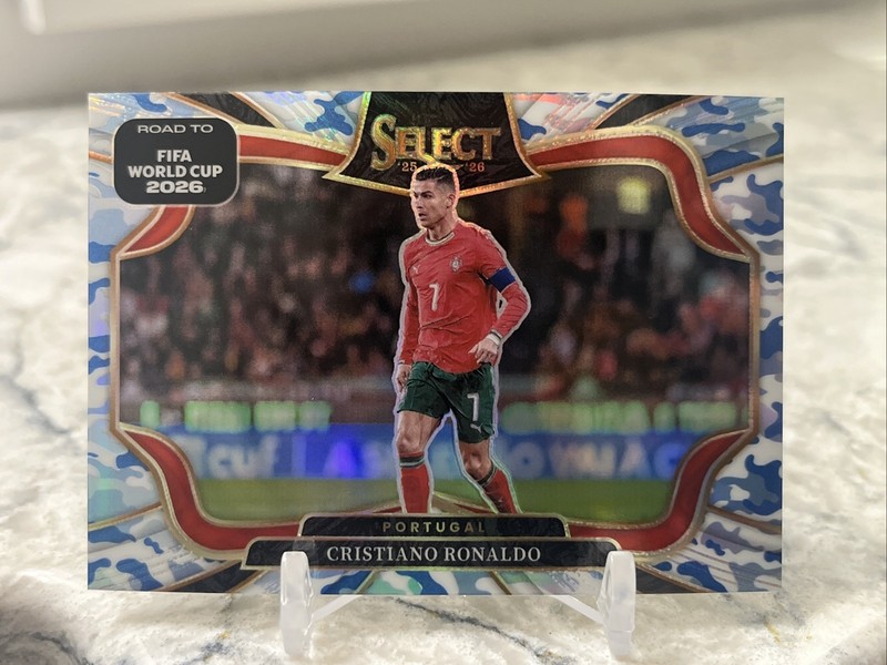 2025-26 Panini Select FIFA World Cup Cristiano Ronaldo Blue Camo Prizm # /49 🔥