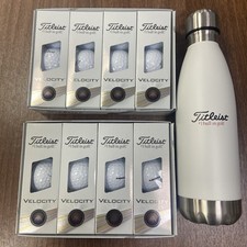 titleist velocity golf balls - brand new - white. 2 x  dozen . Drinks bottle 