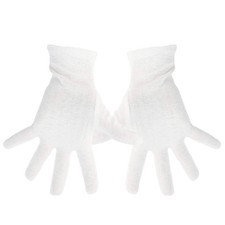 Plain White 100 Cotton Gloves for Eczema Small Bulk 12 Pairs,Thin Dry Hand T...
