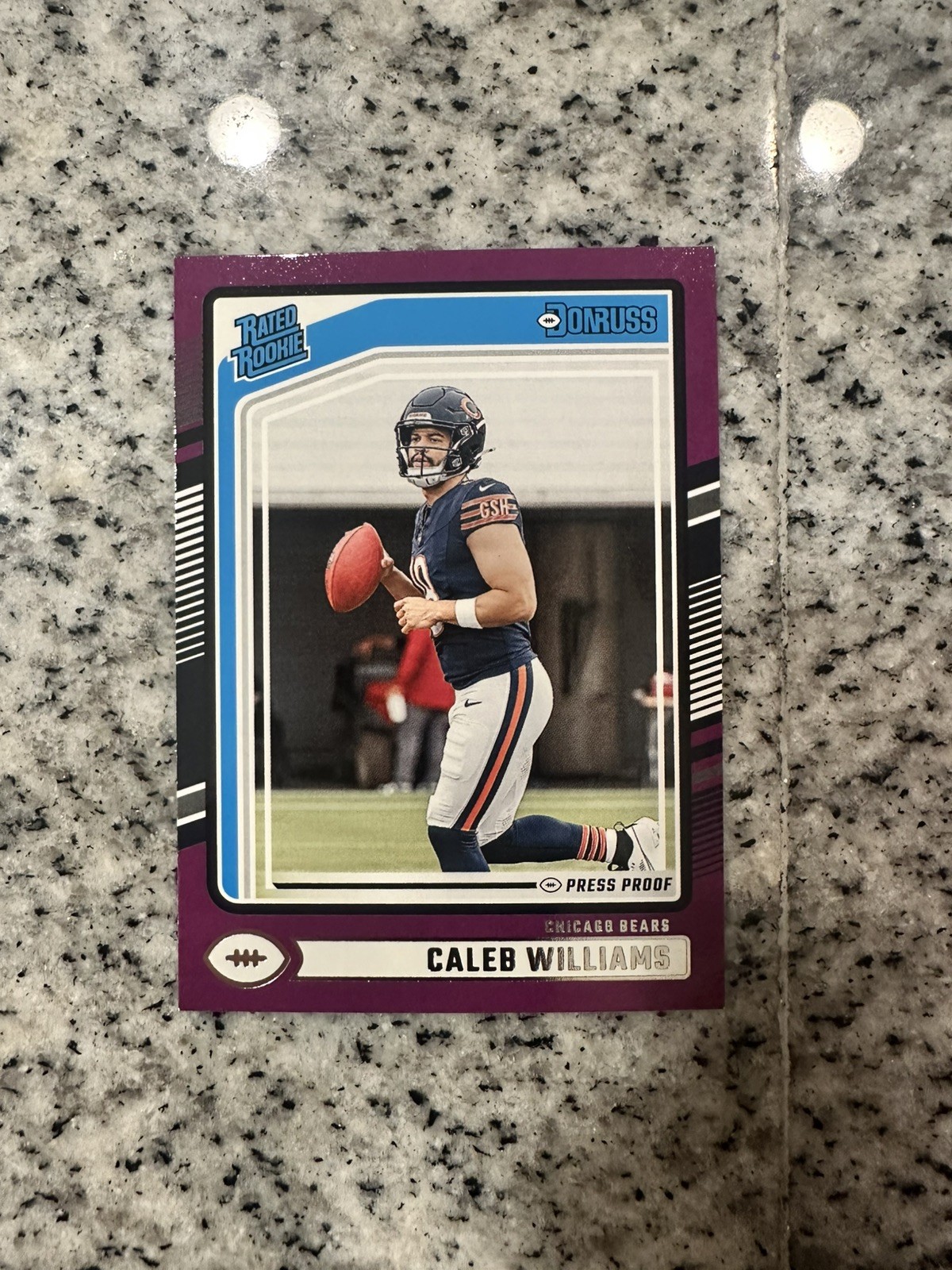 2024 Panini Donruss - Rated Rookie Caleb Williams #327 Purple Press Proof (RC)