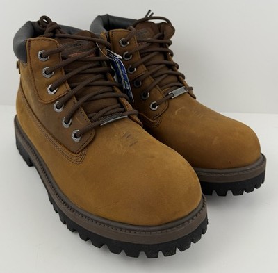 Skechers Sergeants Verdict 4243 Waterproof Leather Boots Mens NIB Work SZ 10.5 M