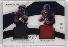 2018 Panini Immaculate Dual Jerseys 12/49 Deshaun Watson Keke Coutee #DU-23 5c2
