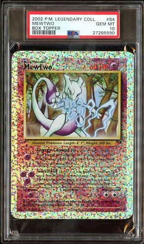 PSA 10 GEM MINT Mewtwo S4/S4 Box Topper REVERSE HOLO JUMBO Pokemon Card