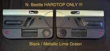 Volkswagen Beetle Door Panel Set 1998 To 2010 Oem Black Green Hard Top Only.