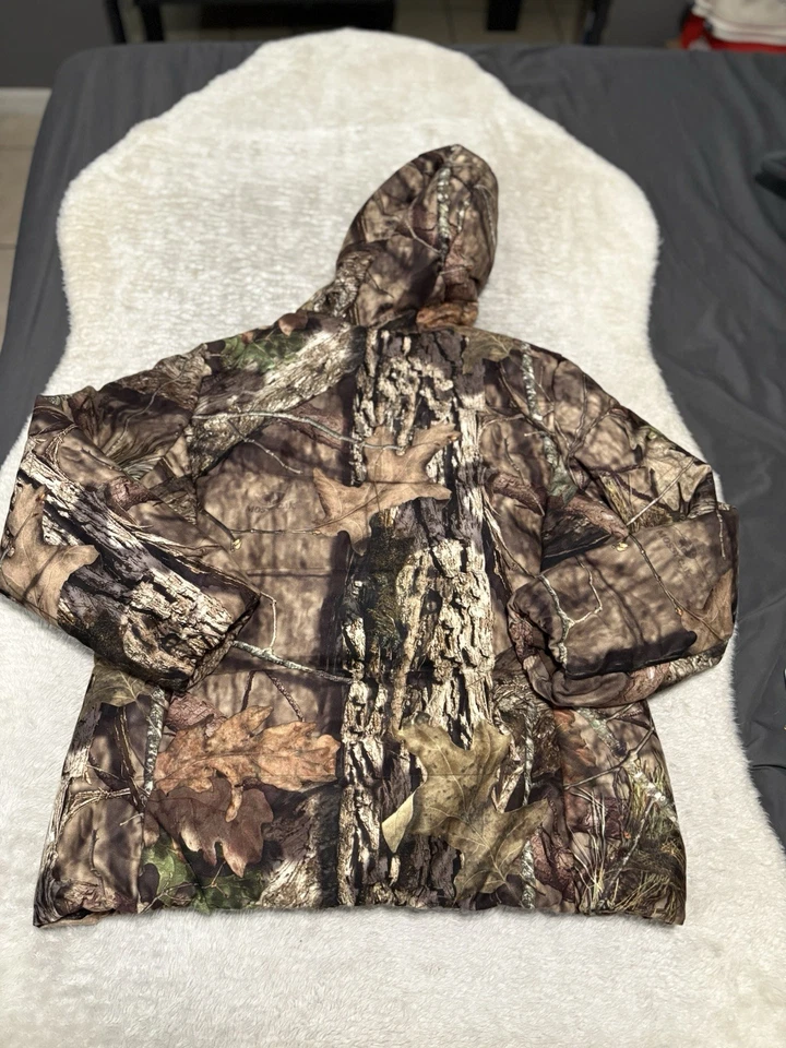 Casaco Mossy Oak camuflado rosa feminino tamanho XL capuz isolado zíper completo - Imagem 2 de 4