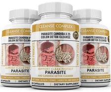 3 x PARASITE DETOX BODY CLEANSE Complex Anti-PARASITE Support Cleanse 180  quick