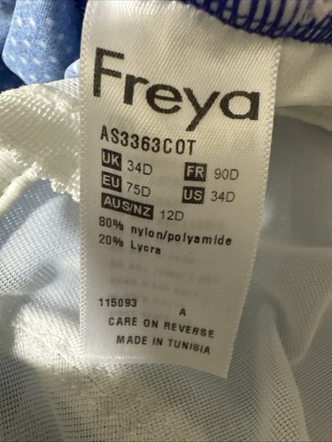 Freya Cherish ungepolsterter Neckholder-Tankini mit Bügel 34D blau weiß gepunktet - Bild 5 von 5