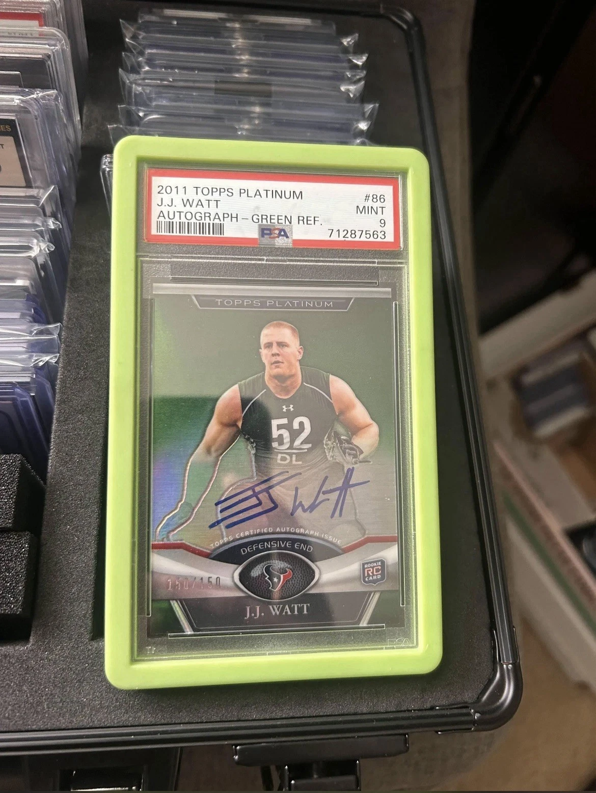 JJ Watt Topps Platinum #86 Autograph-Green Refractor