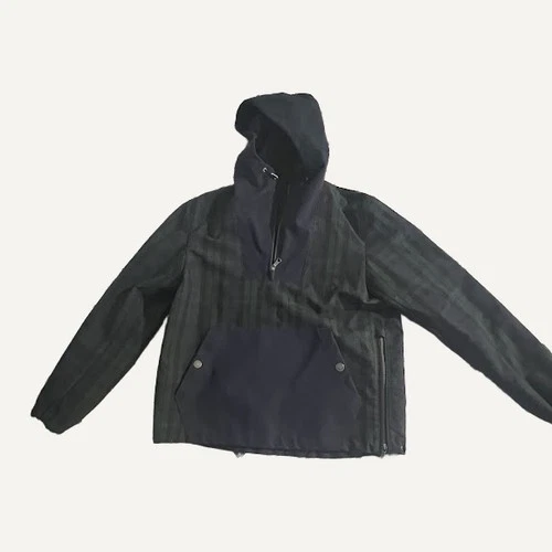 Brooks Brothers Men's Black Watch Tartan Half-Zip Hooded Anorak S - product listing photo