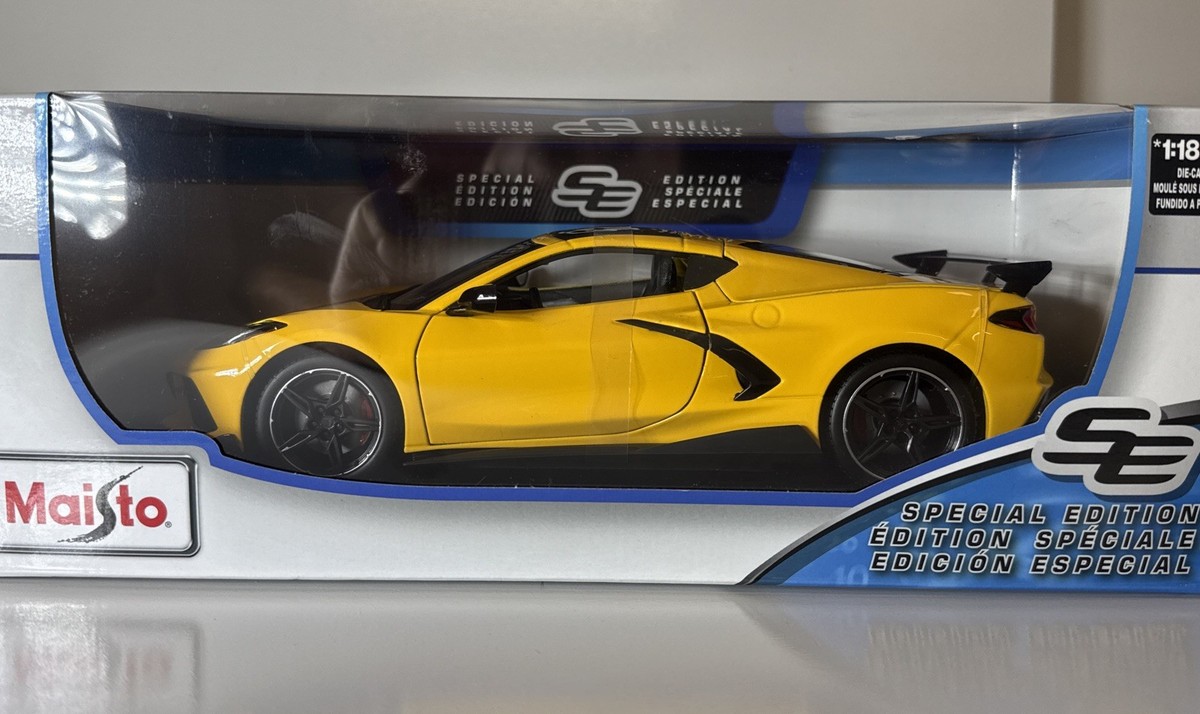 2025 NEW Maisto 1:18 2020 Chevy Corvette Stingray Coupe Yellow