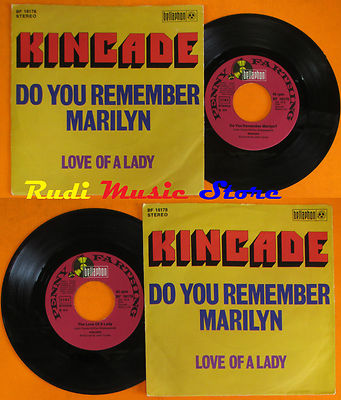 LP 45 7'' KINCADE Do you remember marilyn Love of a lady 1973 germany cd mc dvd